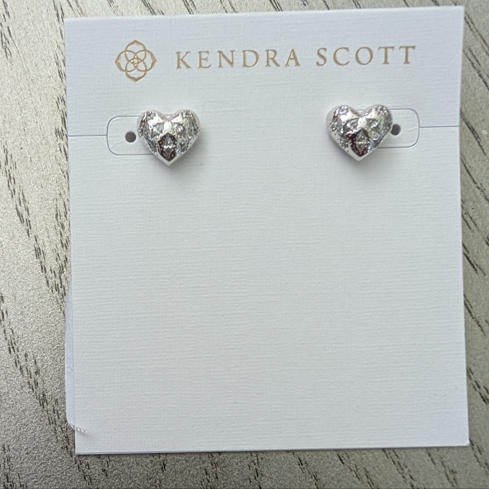 Kendra Scott Metallic Heart Stud Earrings